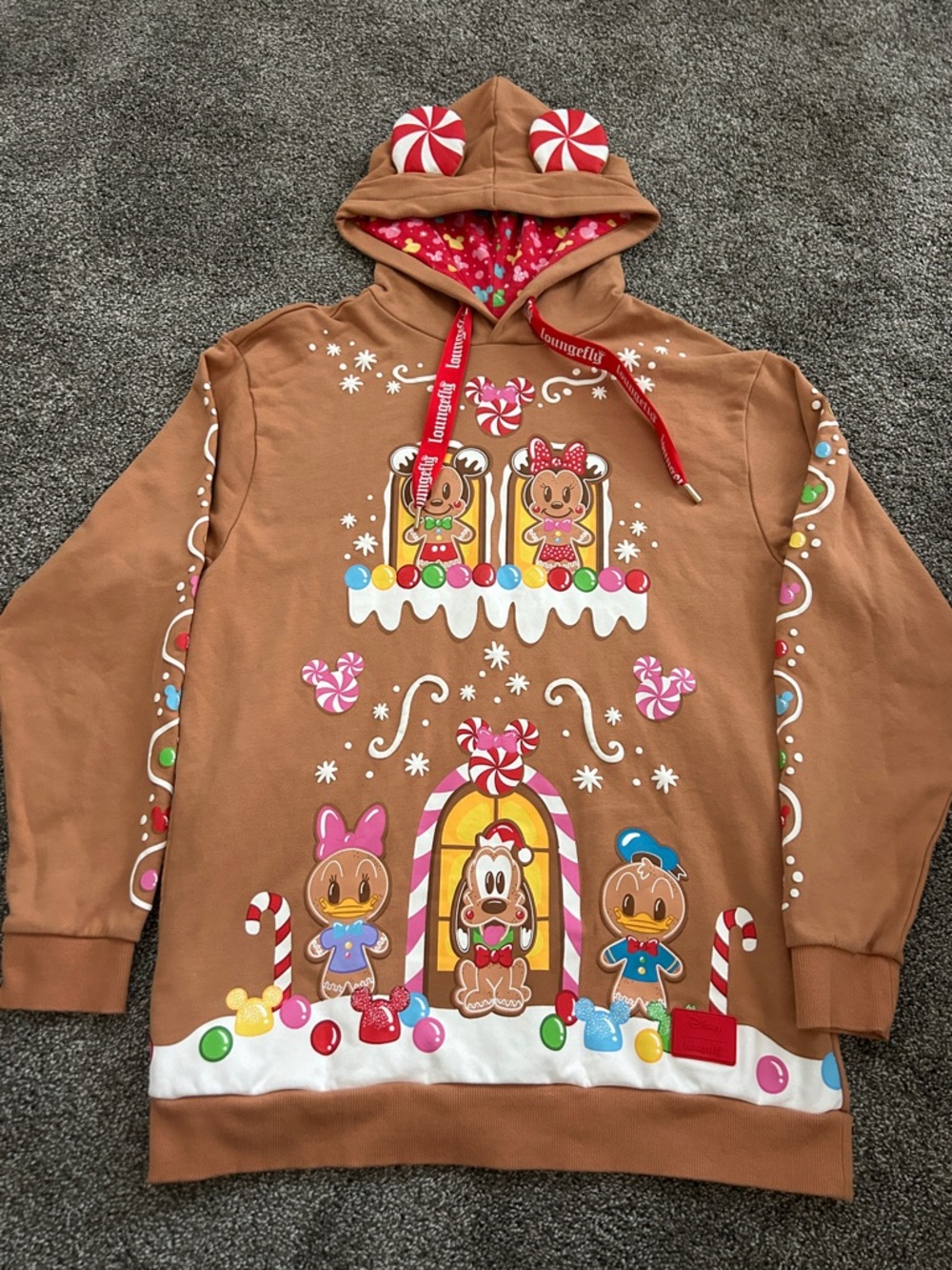 Loungefly Disney and friends Gingerbread Character Holiday Hoodie